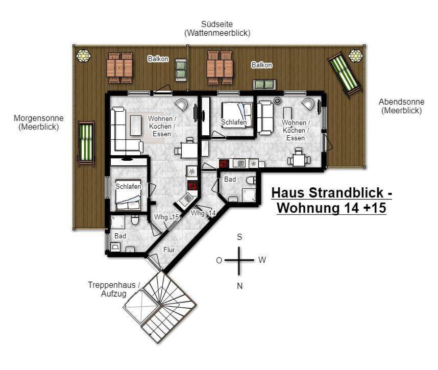 Haus Strandblick Ferienwohnung 15 วังเกร์โอเกอ ภายนอก รูปภาพ